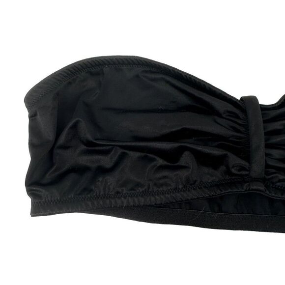 Victorias Secret Very Sexy Strapless Bandeau Bra Black Satin Wireless Size Large - Picture 5 of 9